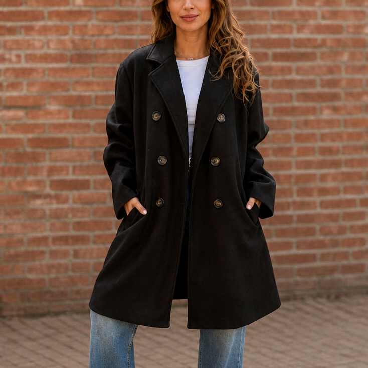Juliet | Double-Breasted Longline Peacoat