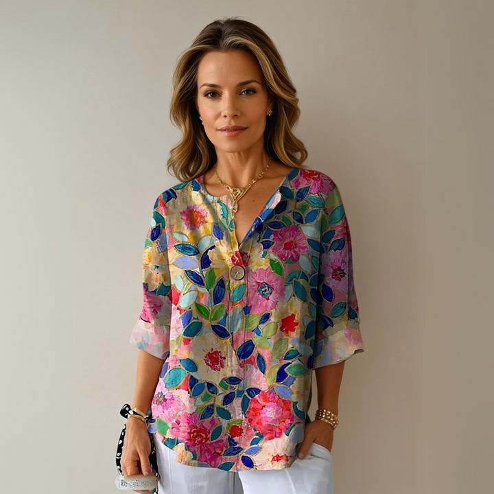Darla | Chic Floral Print Blouse