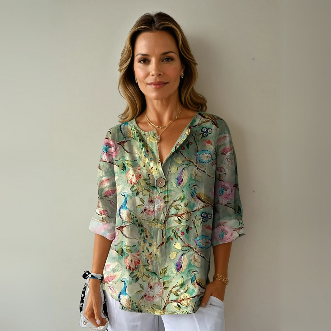 Darla | Chic Floral Print Blouse