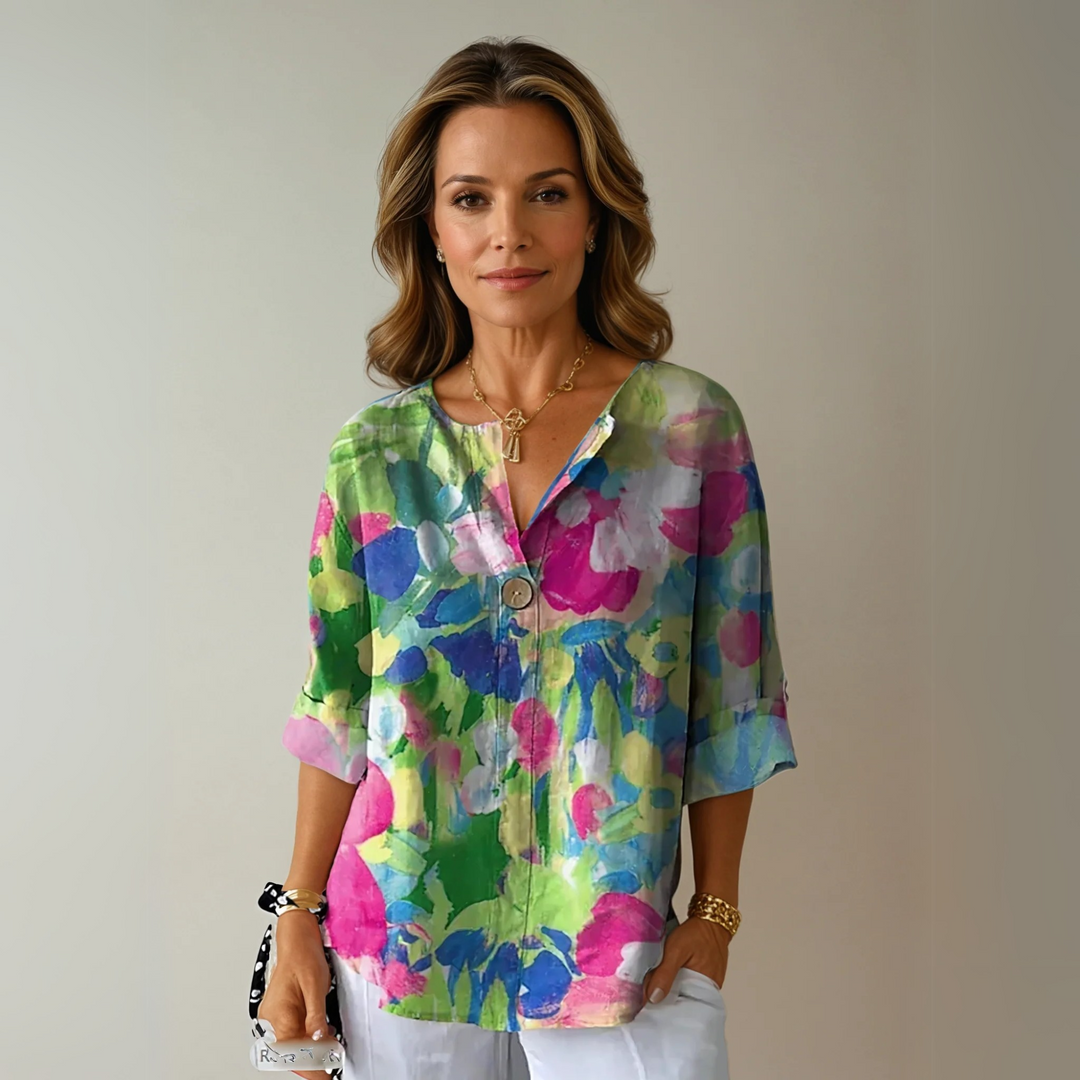 Darla | Chic Floral Print Blouse