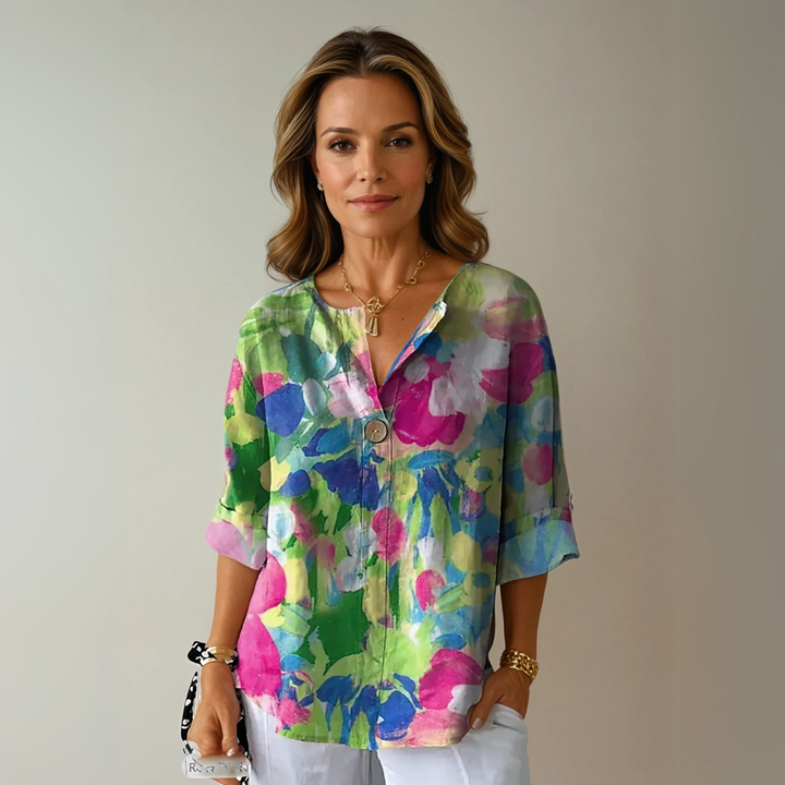 Darla | Chic Floral Print Blouse