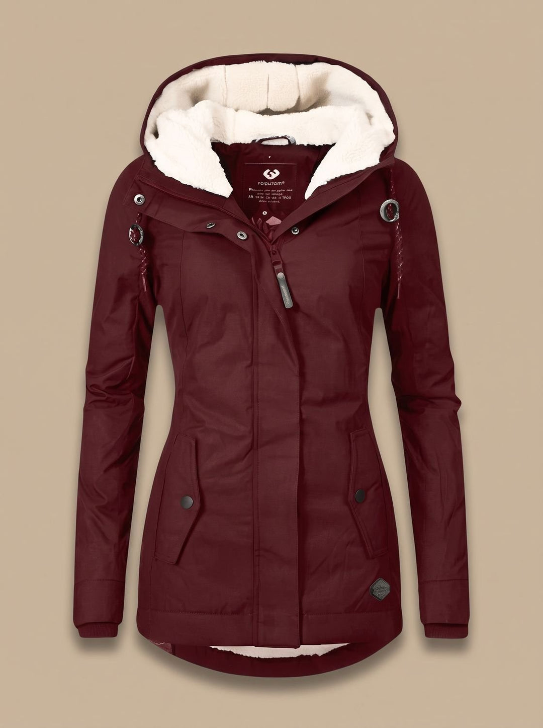 Paisley | Fleece-Lined Waterproof Hooded Zip-Up Jacket