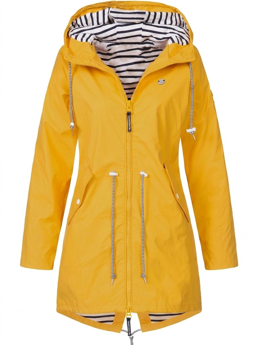 Dalia | Waterproof Hooded Raincoat with Drawstring Waist