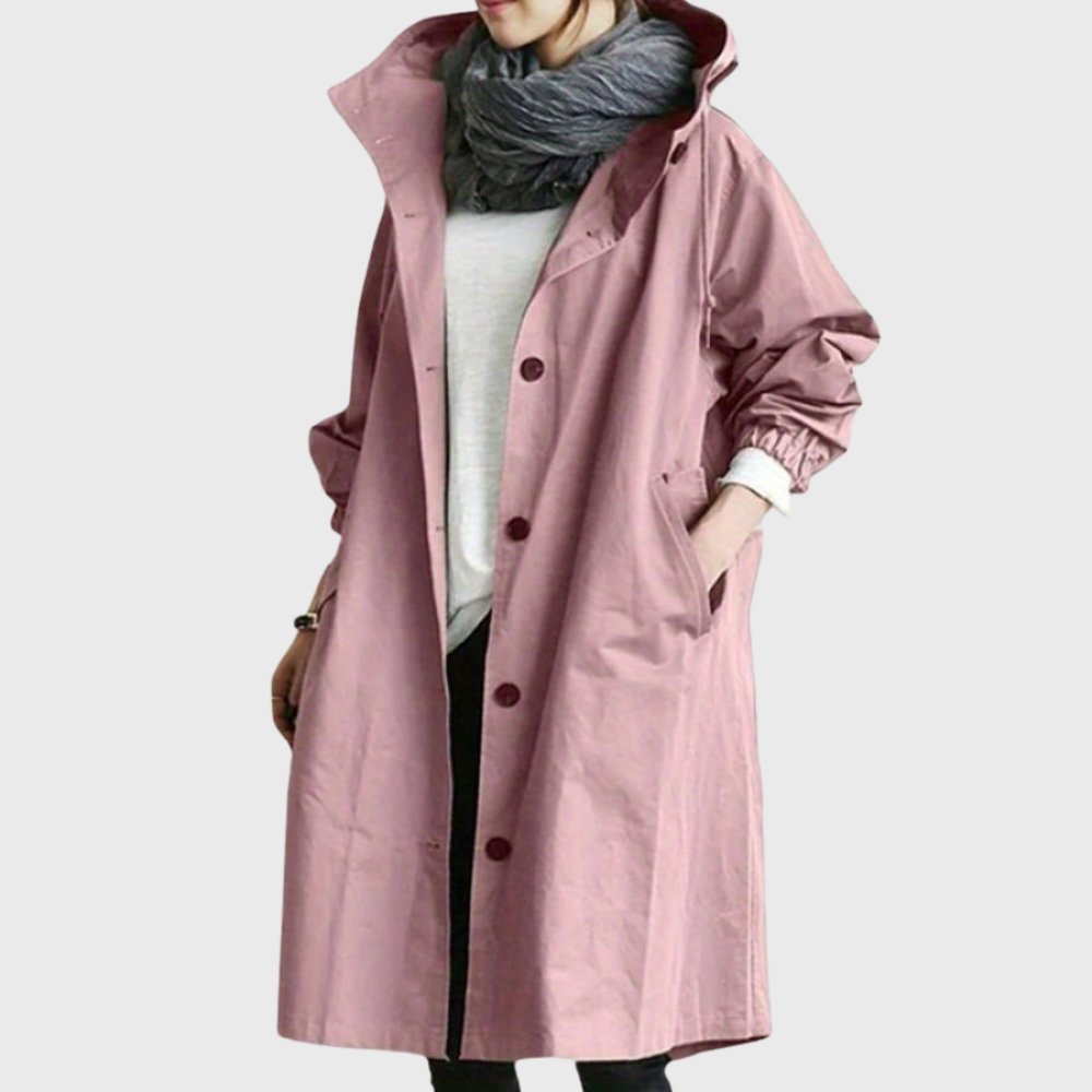 Giulia | Hooded Waterproof Relaxed-Fit Long Trench Coat