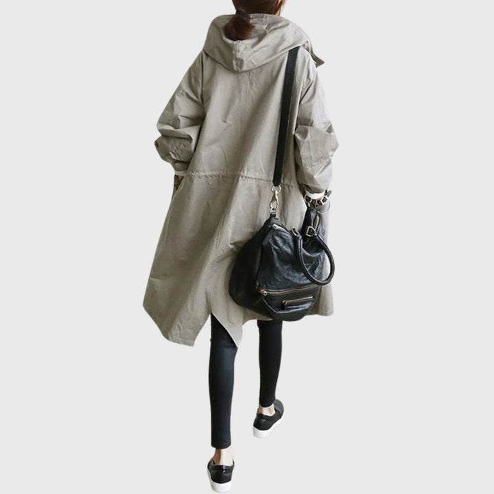Giulia | Hooded Waterproof Relaxed-Fit Long Trench Coat