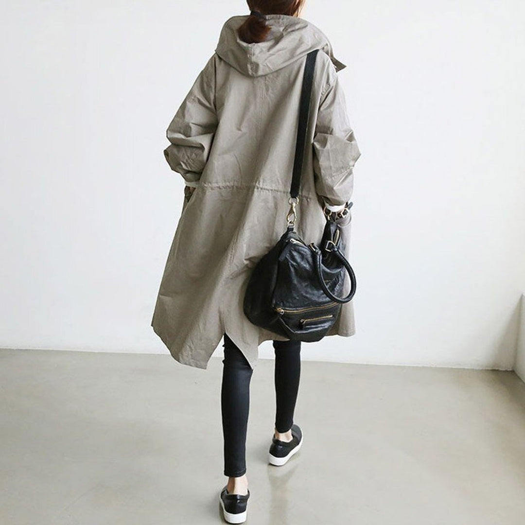 Rhiannon | Oversized Water-Resistant Button-Front Trench Coat