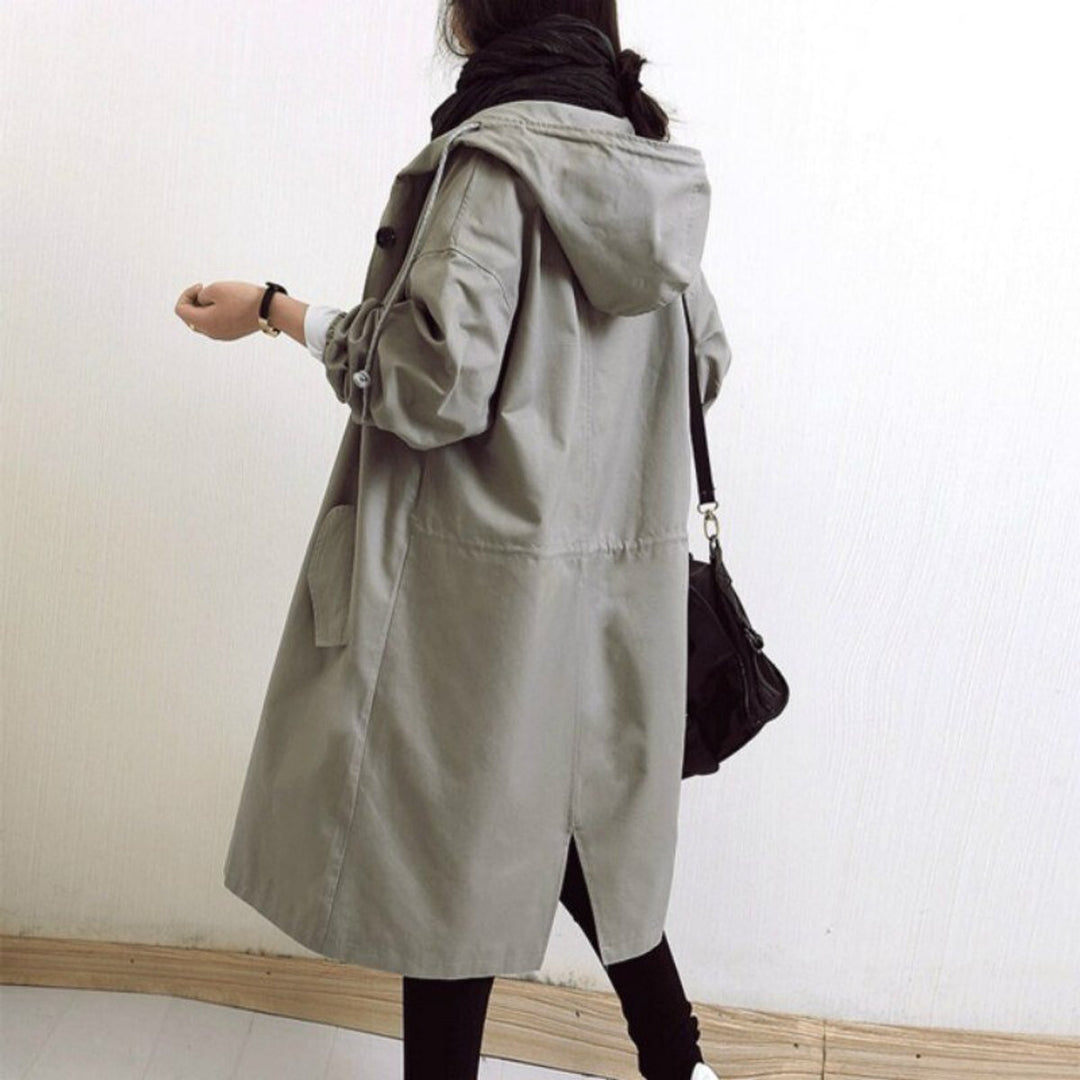 Rhiannon | Oversized Water-Resistant Button-Front Trench Coat