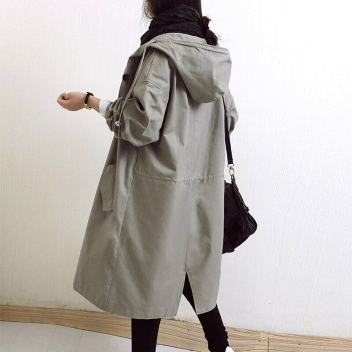 Rhiannon | Oversized Water-Resistant Button-Front Trench Coat
