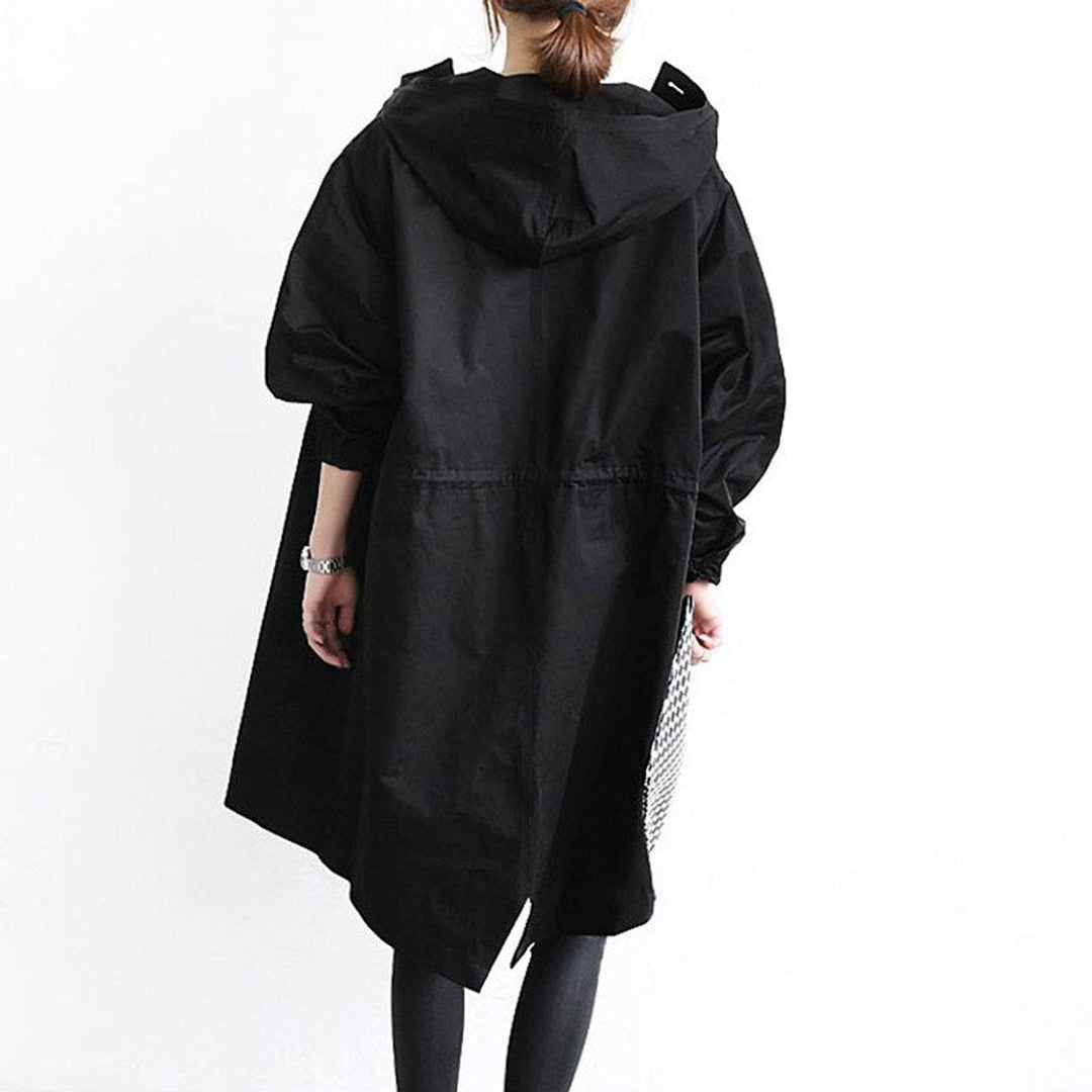 Rhiannon | Oversized Water-Resistant Button-Front Trench Coat