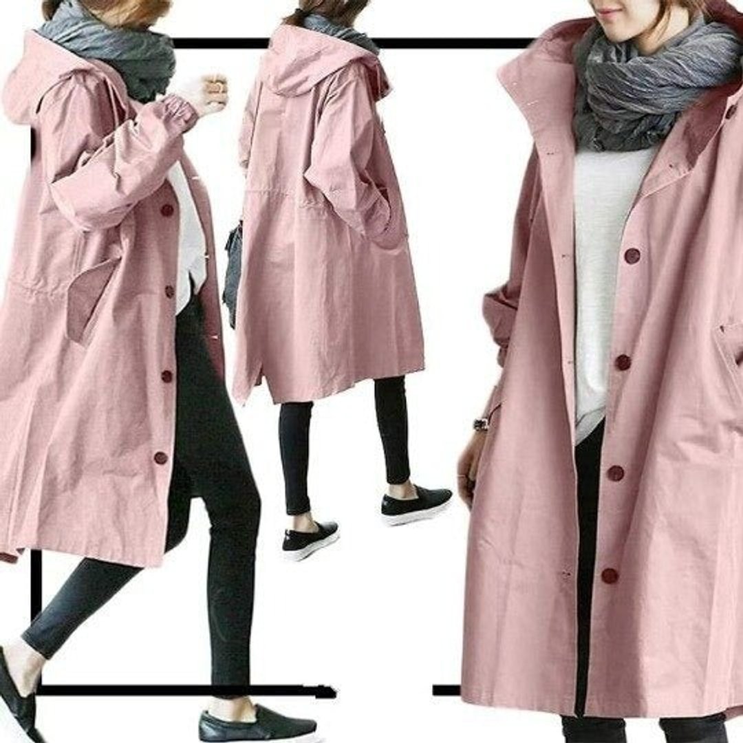 Rhiannon | Oversized Water-Resistant Button-Front Trench Coat