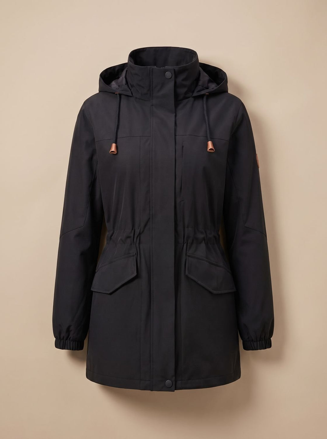 Skye | Water-Resistant Hooded Drawstring Parka Coat