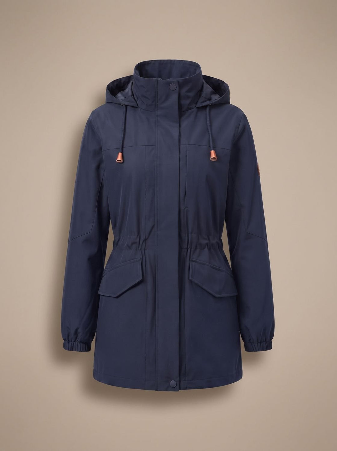 Skye | Water-Resistant Hooded Drawstring Parka Coat