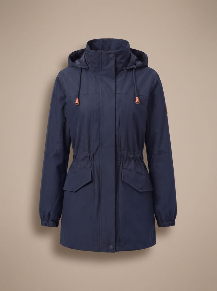 Skye | Water-Resistant Hooded Drawstring Parka Coat