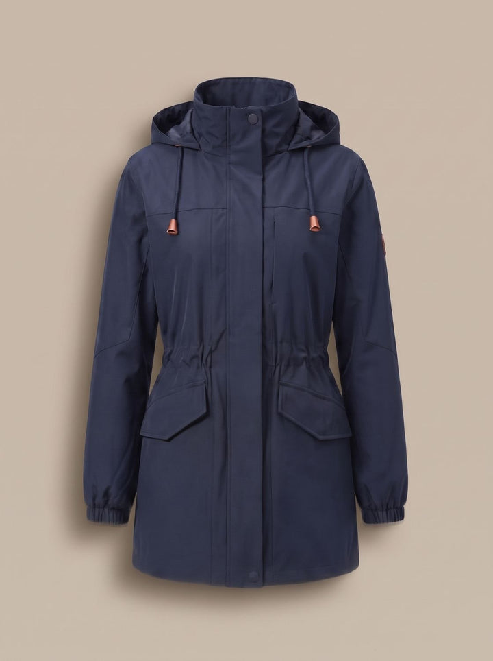 Skye | Water-Resistant Hooded Drawstring Parka Coat