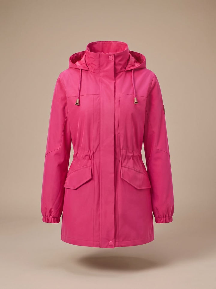 Skye | Water-Resistant Hooded Drawstring Parka Coat