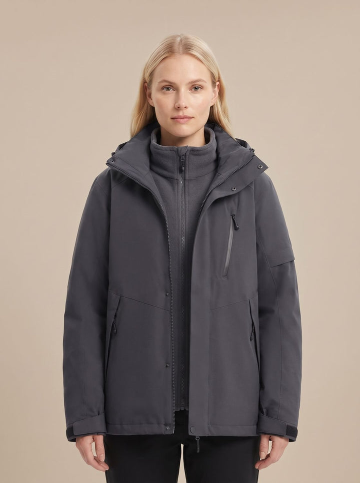 Kristen | Waterproof Fleece-Lined Winter Jacket with Detachable Hood