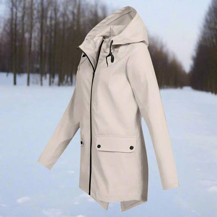 Brynne | Waterproof Longline Hooded Rain Jacket