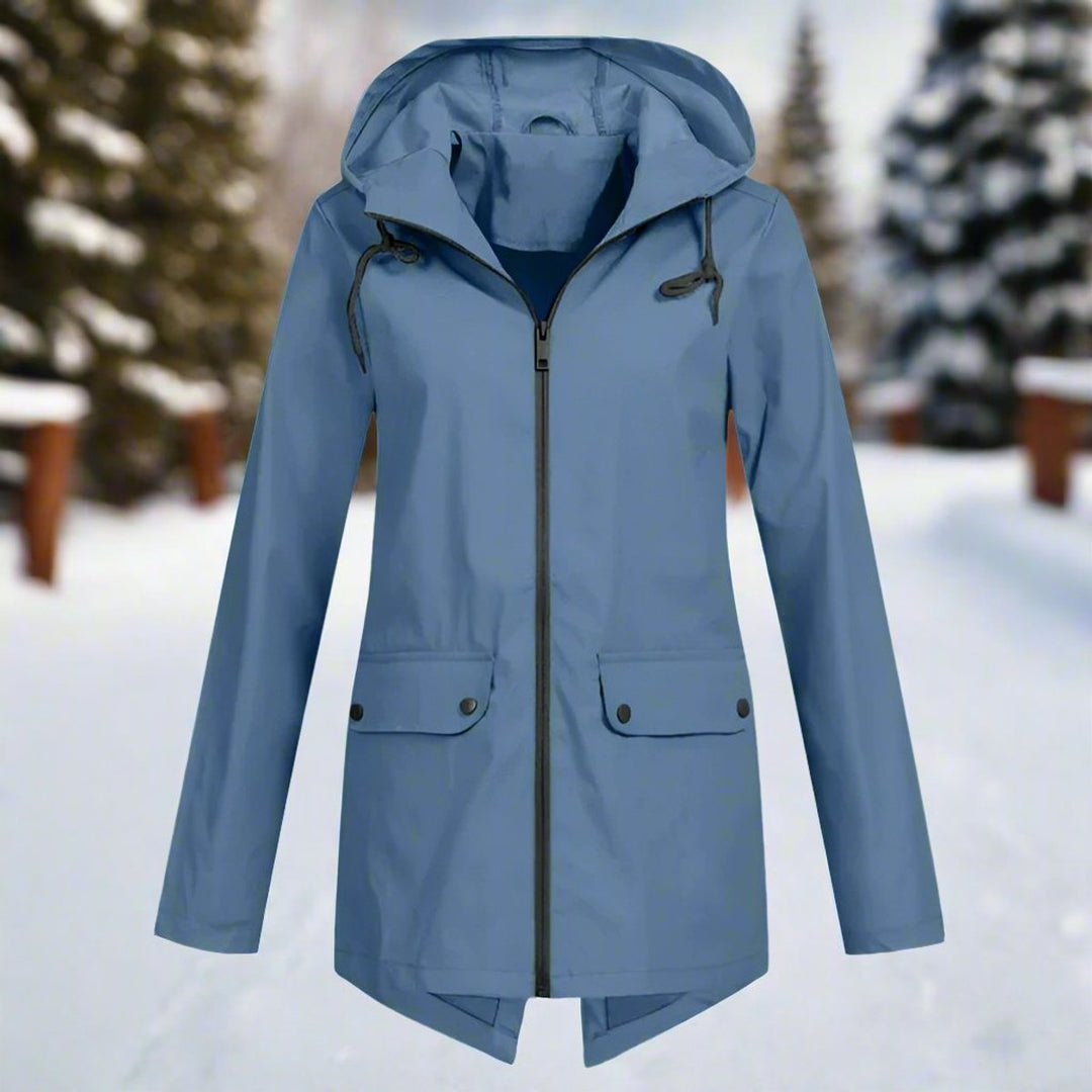Brynne | Waterproof Longline Hooded Rain Jacket