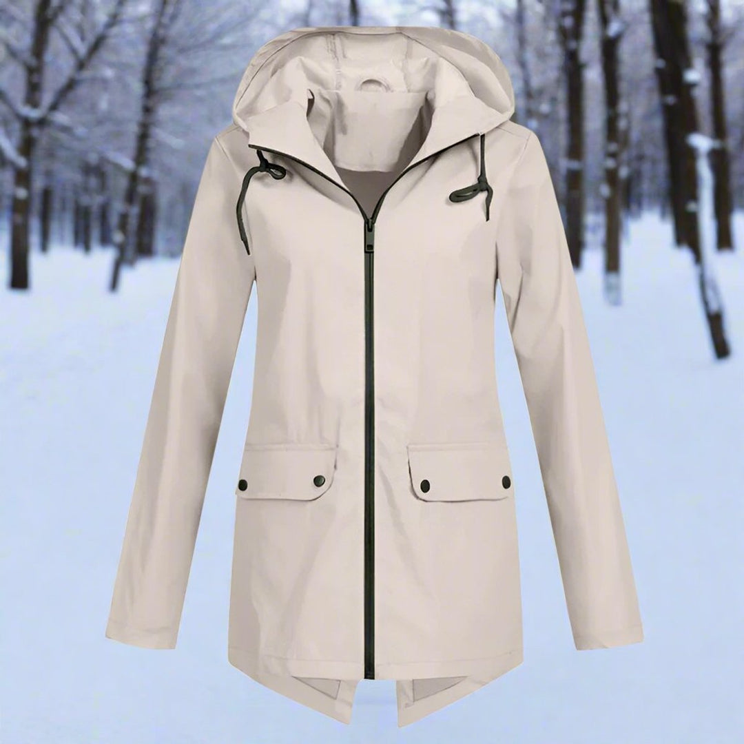 Brynne | Waterproof Longline Hooded Rain Jacket