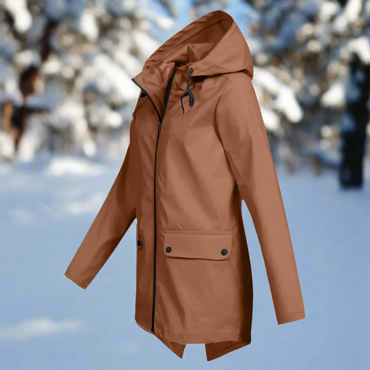 Brynne | Waterproof Longline Hooded Rain Jacket