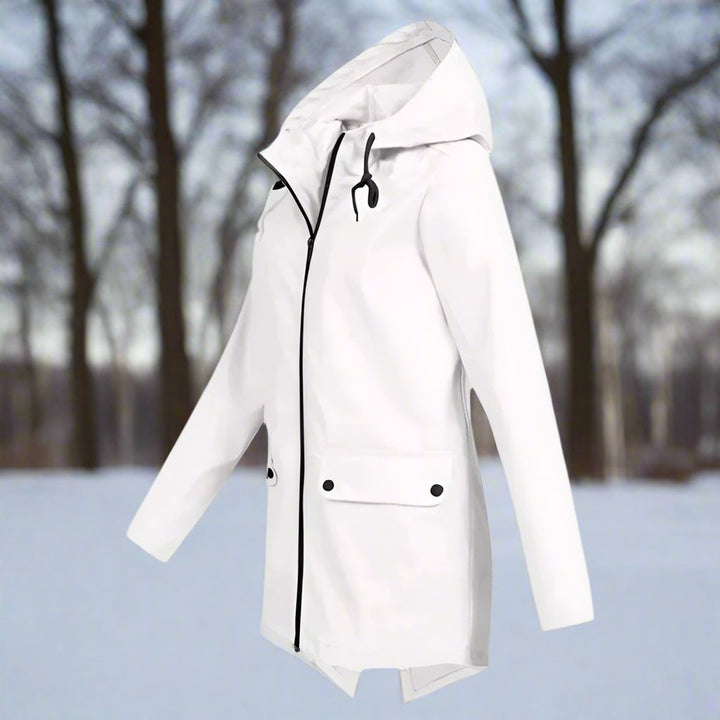 Brynne | Waterproof Longline Hooded Rain Jacket