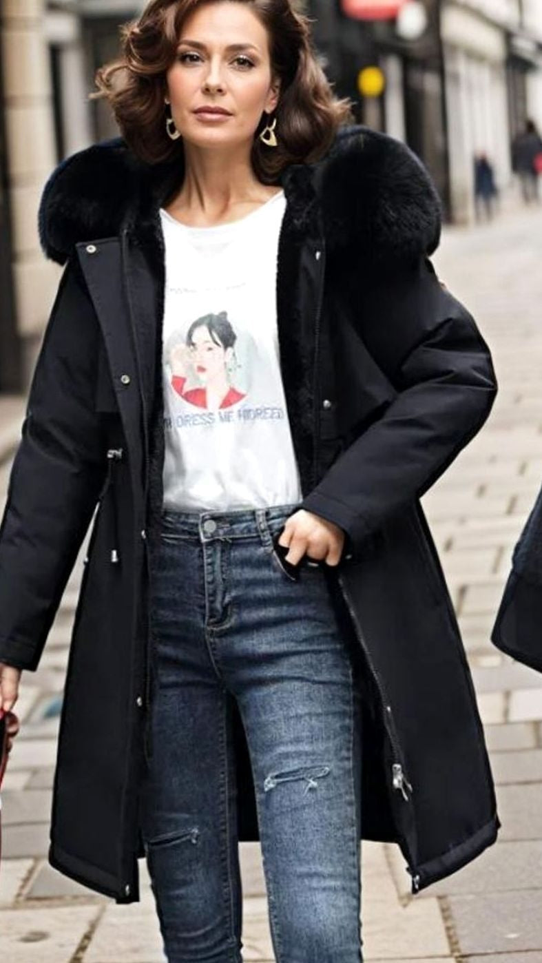 Joelle | Waterproof Hooded Winter Parka with Faux-Fur Trim